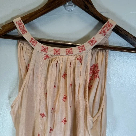Anthropologie Desert Rose Boho Beach Midi Dress Small 100% cotton embroidered - Picture 9 of 14